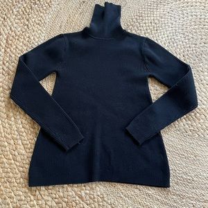 Gap Maternity Black Ribbed Turtleneck Sweater, Small